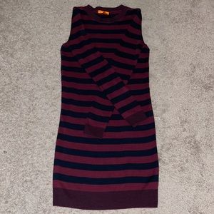Joe Fresh sweater dress- navy and burgundy
